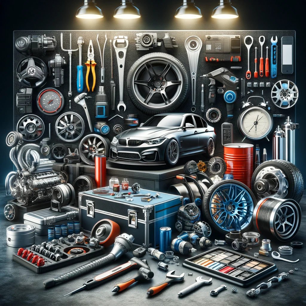 Automotive parts and accessories for vehicle upgrading and maintenance